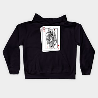 Card Game Kind Queen Partner Design Poker Cards Kids Hoodie